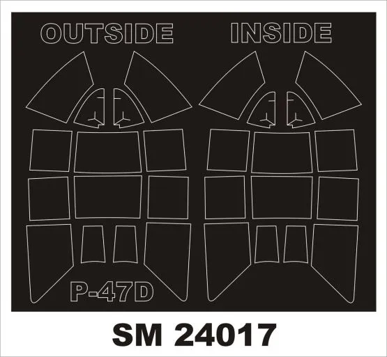 P-47D Razorback mask for Kinetic 1:24