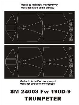 Fw 109D-9 mask für Trumpeter 1:24