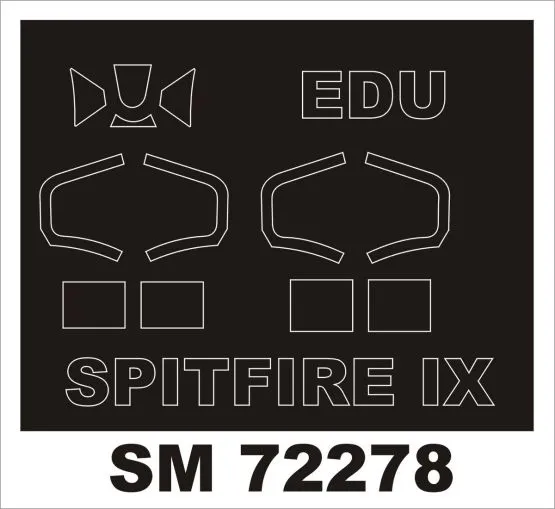 Spitfire Mk.IX mask for Eduard 1:72