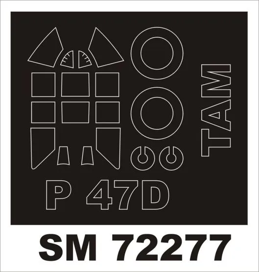 P-47D Razorback mask for Tamiya 1:72
