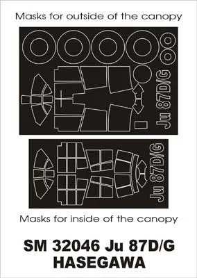Ju 87D/G mask for Hasegawa 1:32
