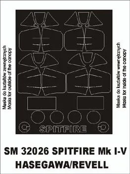 Spitfire Mk.I-V mask for Hasegawa/ Revell 1:32