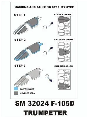 F-105D mask for Trumpeter 1:32