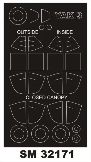 Yak-3 mask for Special Hobby 1:32 Yak-3 mask for Special Hobby 1:32