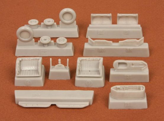 MiG-21bis wheel bays and wheels for Zvezda 1:72