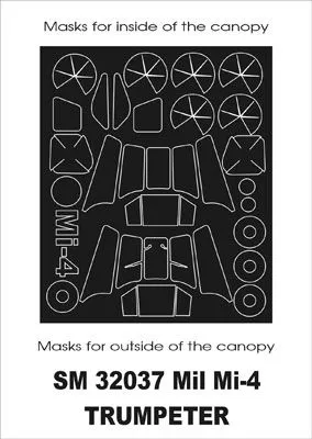 Mil Mi-4A mask für Trumpeter 1:35