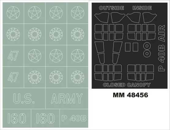 P-40B maxi mask for Airfix 1:48