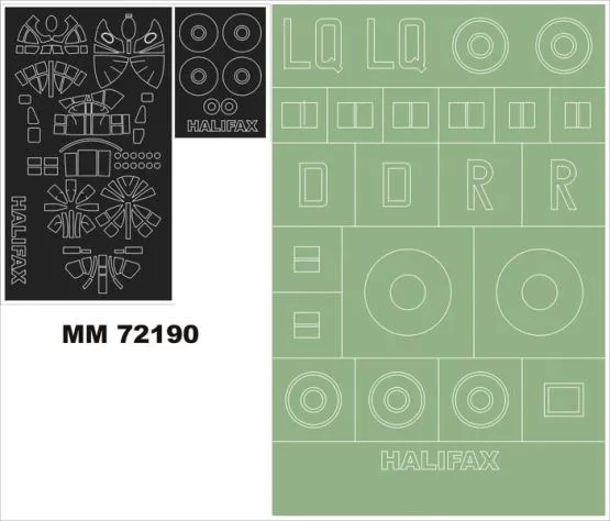 H.P. HALIFAX Mk.I/ II GR.II maxi mask for Revell 1:72
