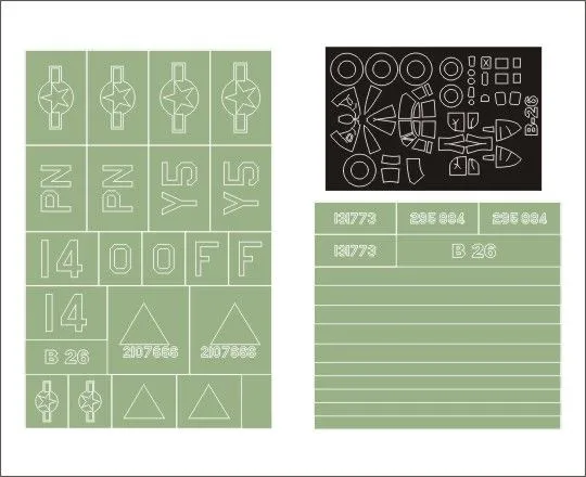 B-26 maxi mask für Hasegawa 1:72