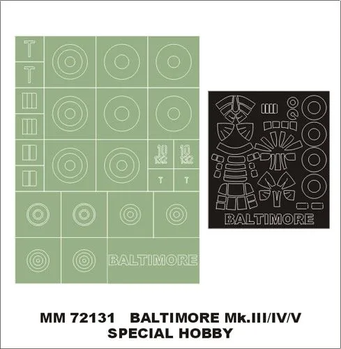 Baltimore III/IV/V maxi mask for Special Hobby 1:72
