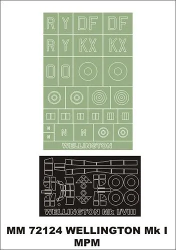 Welligton Mk.I/VIII maxi mask for MPM 1:72