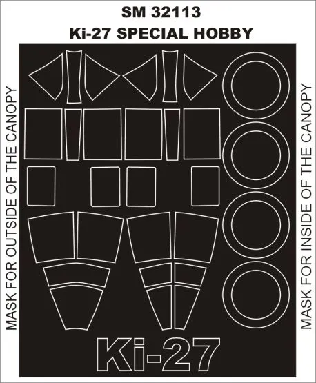 Ki-27 Nate mask für Special Hobby 1:32