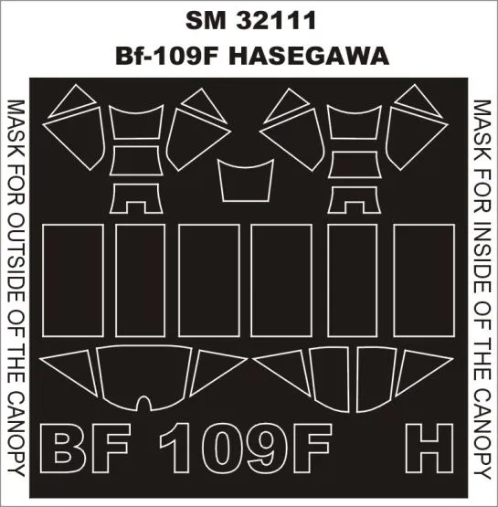 Bf 109F Mask for Hasegawa 1:32