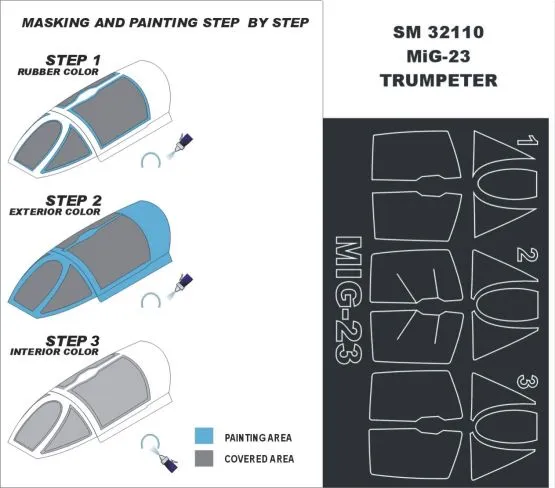 MiG-23 mask für Trumpeter 1:32