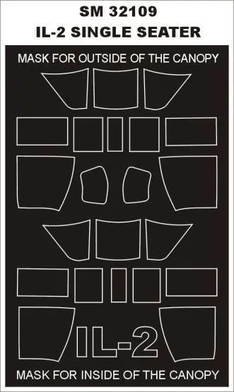 Il-2 (single seater) Mask für Hobby Boss 1:32