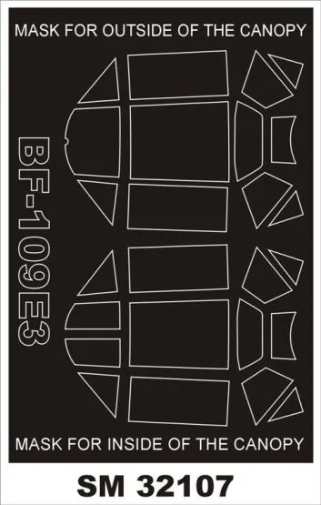 Bf 109E-3 mask for Trumpeter 1:32