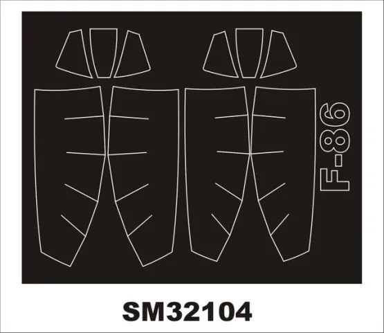 F-86 Sabre Mask for Kinetic/ Italeri 1:32