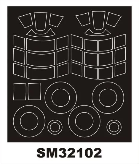 Hawker Hurricane mask für Revell 1:32