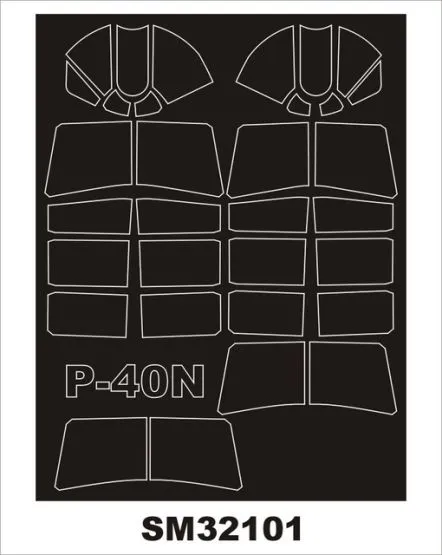 P-40N mask for Hasegawa 1:32 P-40N mask for Hasegawa 1:32