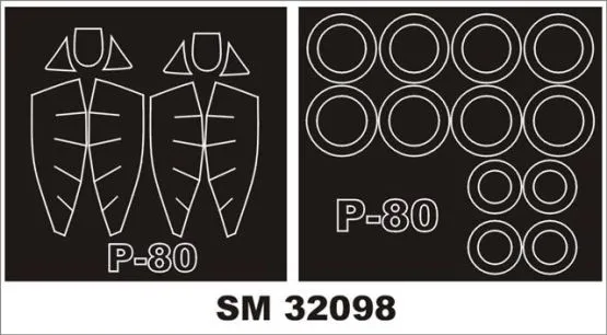 P-80 mask für Czech Model 1:32