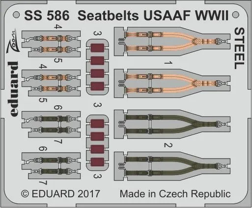 Seatbelts USAAF WWII STEEL 1:72