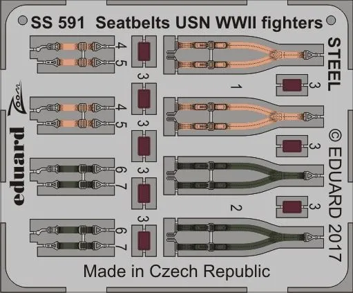 Seatbelts USN WWII fighters STEEL 1:72