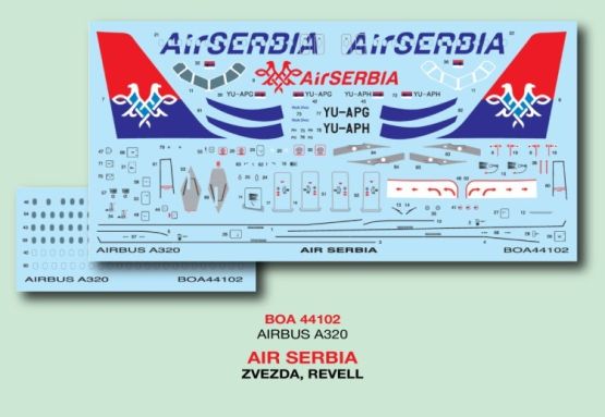Airbus A320 - Air Serbia 1:144