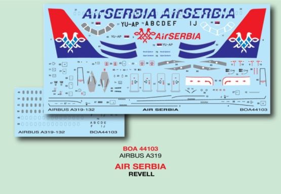 Airbus A319 - Air Serbia 1:144