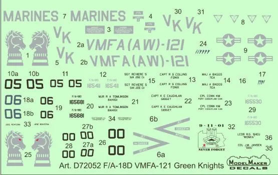 F/A-18D VMFA-121 Green Knights 1:72