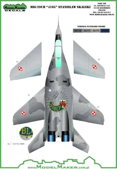 MiG-29UB "4105" Stanislaw Skalski 1:72