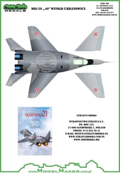 MiG-29 "40" Witold Urbanowicz 1:72