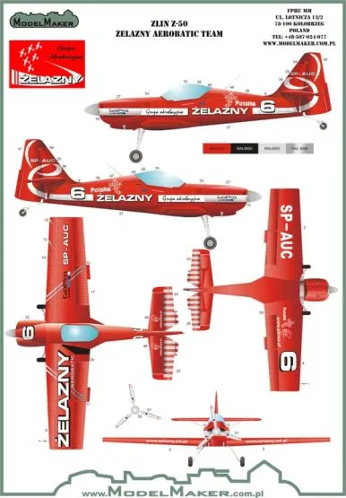 Zlin Z-50 Zelazny Aerobatic Team 1:48