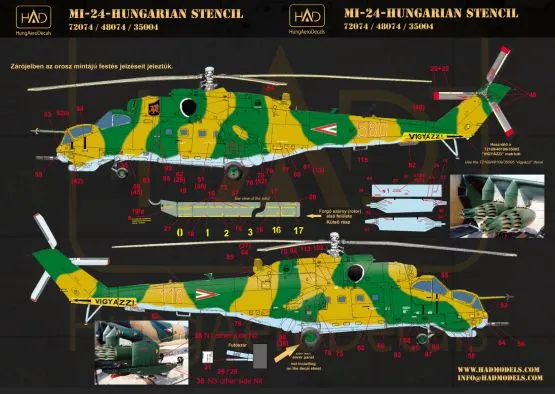 Mil Mi-24 Hungarian stencil 1:48