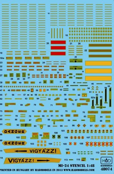Mil Mi-24 Hungarian stencil 1:48