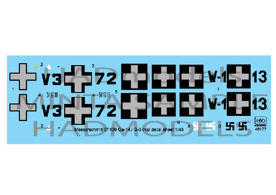 Bf 109G decal 1:48