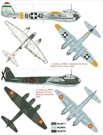 Ju 88A-4 super mask für Revell 1:32