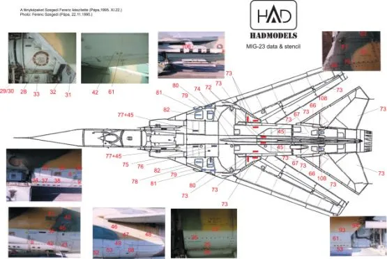 MiG-23 Hungarian Stencil 1:72