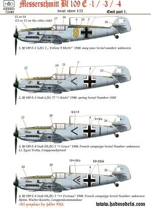 Bf 109E part.1 1:72