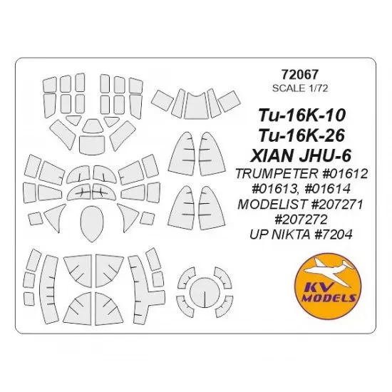 Tu-16 mask for Trumpeter 1:72 Tu-16 mask for Trumpeter 1:72
