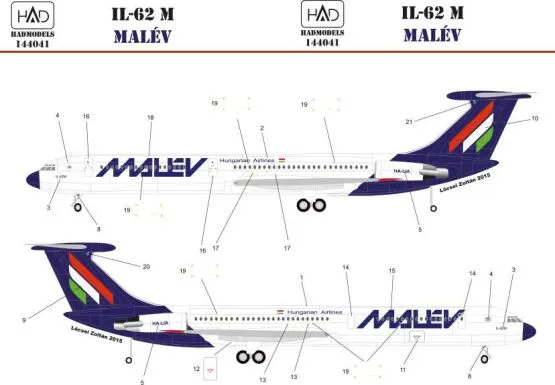 Il-62M Malev - Hungarian Airlines 1:144