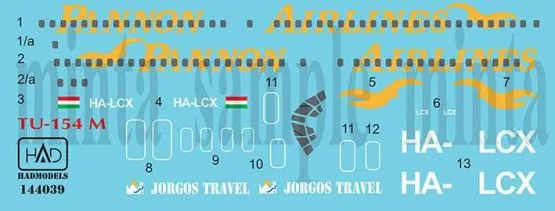 Tu-154M Pannon Airlines 1:144 Tu-154M Pannon Airlines 1:144