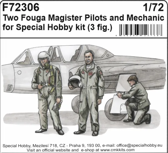 Fouga Magister Pilots and Mechanic 1:72