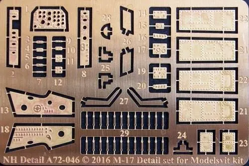 M-17 Detail Set for Modelsvit 1:72 M-17 Detail Set for Modelsvit 1:72