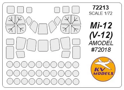 Mil Mi-12 (V-12) mask for Amodel 1:72