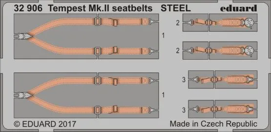 Tempest Mk.II seatbelts STEEL 1:32