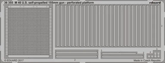 M40 55 mm gun - perforated platform for Tamiya 1:35
