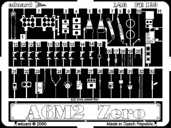 A6M2 Zero P.E. set for Hasegawa - zoom 1:48