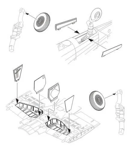 Westland Wyvern - Undercarriage set for Trumpeter 1:48