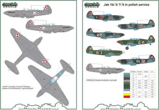 Yak-1/-3/-7/-9 in Polish service vol.1 1:72