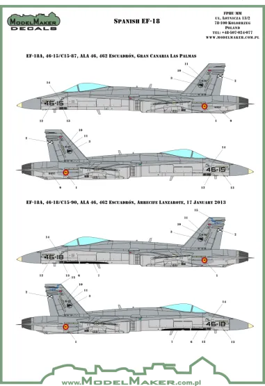 F/A-18 (EF-18) - Standard Spain Markings 1:48